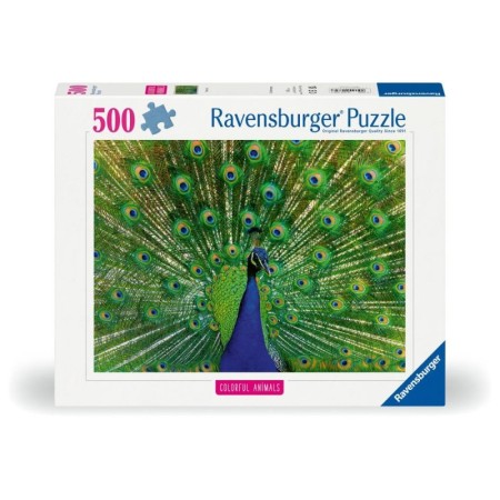 Ravensburger - Puzzle animale colorate paun 500 piese Ravensburger - 1